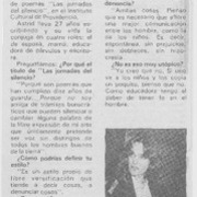 El silencio denunciante de escritora Astrid Fugellie : [entrevista]