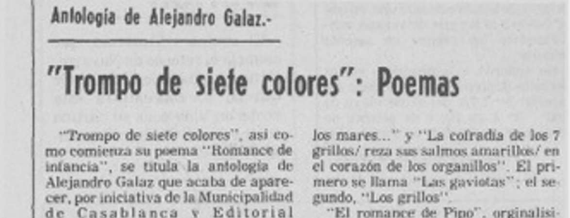 "Trompo de siete colores", poemas