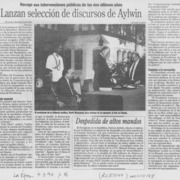 Lanzan selección de discursos de Aylwin