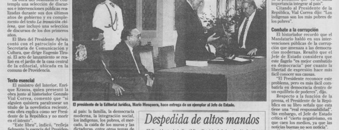 Lanzan selección de discursos de Aylwin