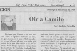 Oír a Camilo