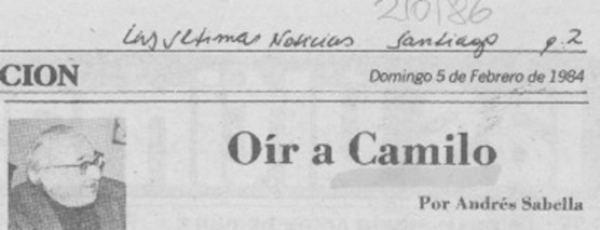 Oír a Camilo