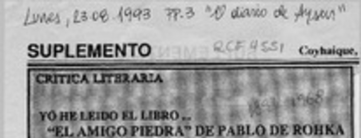 "El amigo piedra" de Pablo de Rokha