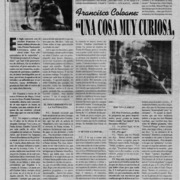 "Una cosa muy curiosa, que tengo que contarte"  [artículo] Fernando Quilodrán.