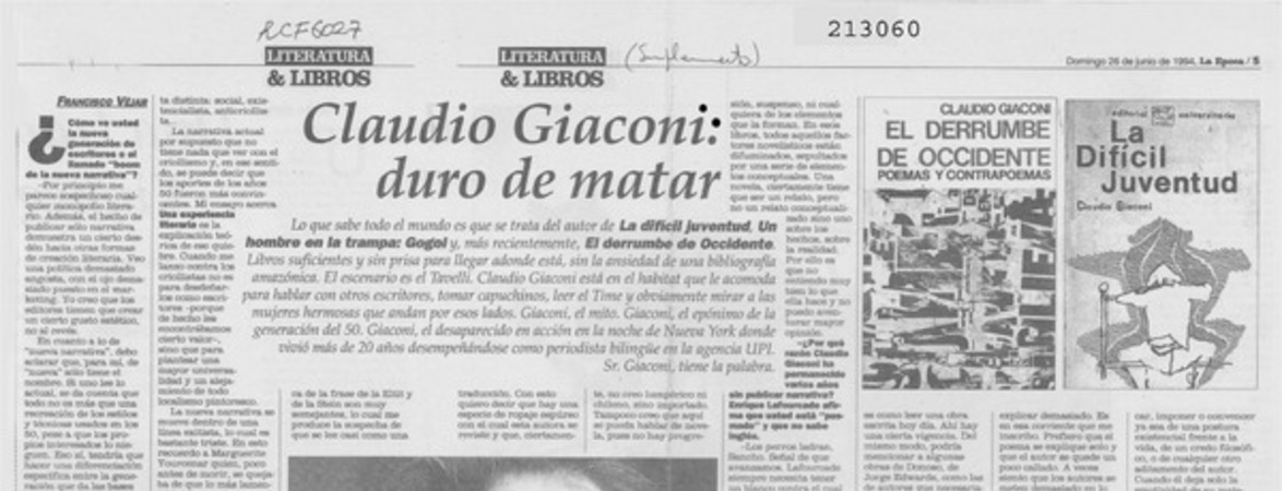 Claudio Giaconi, duro de matar