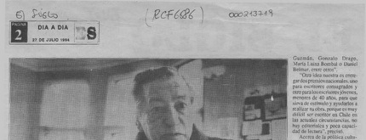 "El Premio de la SECh es una forma de protesta"  [artículo].