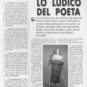 Lo lúdico del poeta  [artículo] Francisca Navarro R.