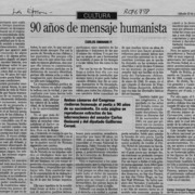 90 años de mensaje humamista  [artículo] Carlos Ominami P.