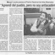 "Aprendí del pueblo, pero no soy antiacadémica"  [artículo] David Ponce.
