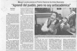 "Aprendí del pueblo, pero no soy antiacadémica"  [artículo] David Ponce.