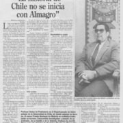 "La historia de Chile no se inicia con Almagro"