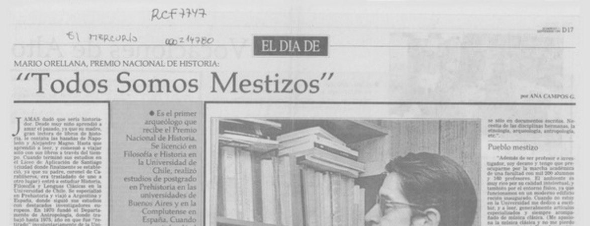 "Todos somos mestizos"