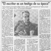 "El escritor es un testigo de su época"  [artículo] Waldo Guzmán.