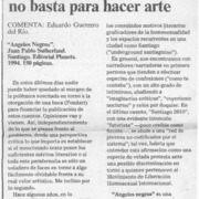 Donde la trangresión no basta pra hacer arte  [artículo] Eduardo Guerrero del Río.