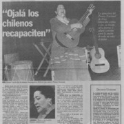 "Ojalá los chilenos recapaciten"