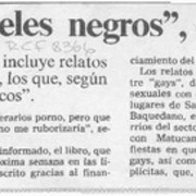 De qué trata "angeles negros", el libro de la polémica  [artículo].