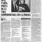 Stella Díaz Varín, poeta de la vida comprometida con la poesía