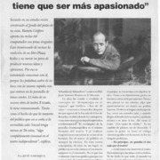 "El artista chileno de los 90 tiene que ser más apasionado"  [artículo] René Naranjo S.