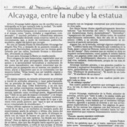 Alcayaga, entre la nube y la estatua  [artículo] Antonio Pedrals.