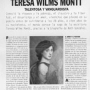 Teresa Wilms Montt  [artículo] Paula Avilés.