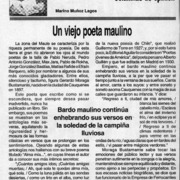 Un viejo poeta maulino  [artículo] Marino Muñoz Lagos.