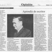 Aprendiz de escritor  [artículo] Martín Ruiz.