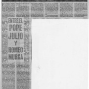 Entre Pope Julio y Romeo Murga  [artículo] Filebo.
