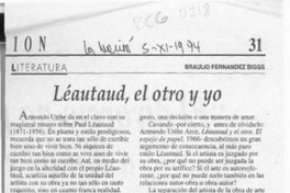 Léautaud, y otro y yo  [artículo] Braulio Fernandez Biggs.