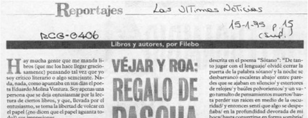 Véjar y Roa regalo de pascua  [artículo] Filebo.