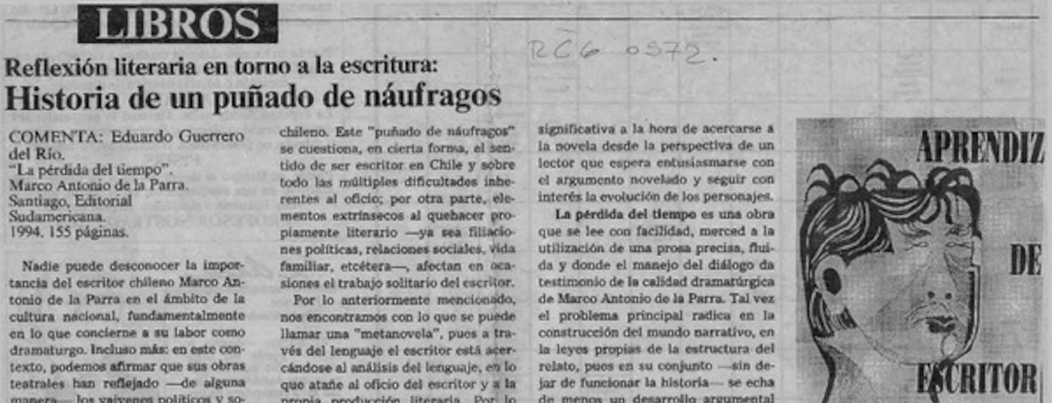 Historia de un Puñado de náufragos  [artículo] Eduardo Guerrero del Río.