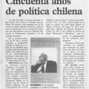 Cincuenta años de política chilena  [artículo].