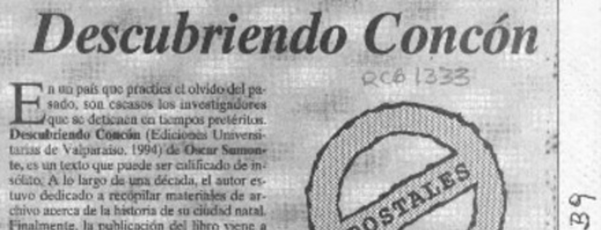 Descubriendo Concón  [artículo] Antoine Doinel.
