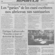 Los "gurúes" de los cuasi escritores nos abrieron sus santuarios