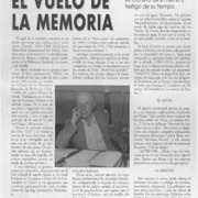 El vuelo de la memoria  [artículo] Floridor Pérez.
