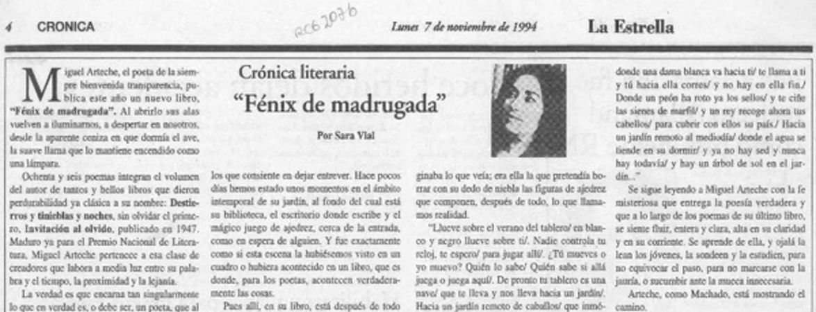 "Fénix de madrugada"