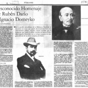 Desconocido homenaje de Rubén Darío y Ignacio Domeyko  [artículo] Alfredo Lastra Norambuena.