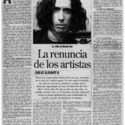 La renuncia de los artistas