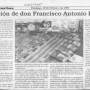 Evocación de don Francisco Antonio Encina  [artículo] Hugo Rolando Cortés.