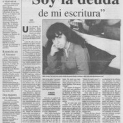 "Soy la deuda de mi escritura"