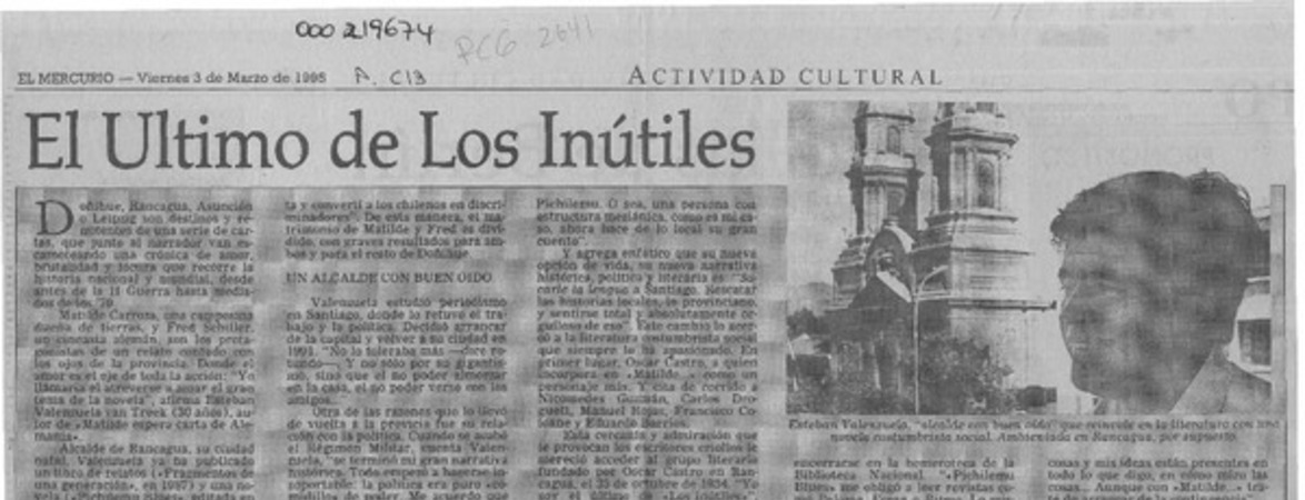 El último de Los Inútiles  [artículo] Rodrigo Atala.