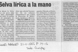 Selva lírica a la mano  [artículo] Hugo Montes Brunet.