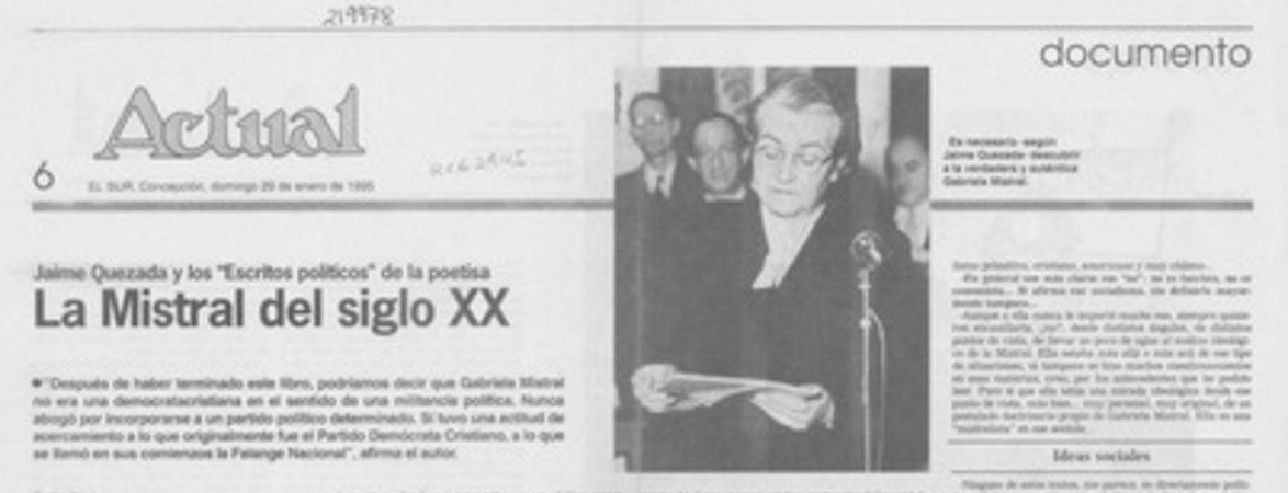 La Mistral del siglo XX