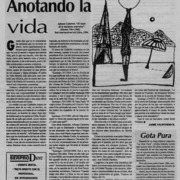 Anotando la vida  [artículo] Jaime Valdivieso.