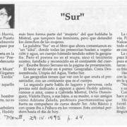 "Sur"  [artículo] Antonieta Rodríguez París.