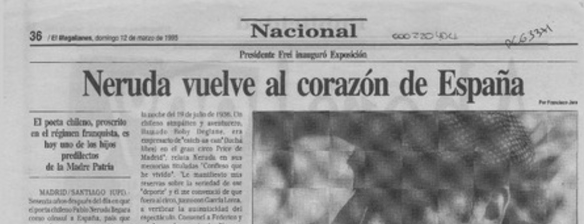 Neruda vuelve al corazón de España  [artículo].