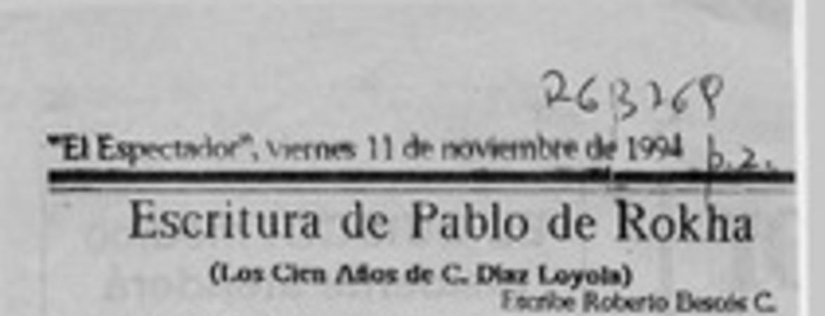 Escritura de Pablo de Rokha