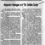 Alejandro Venegas o el "Dr. Valdés Canje"  [artículo] Godoy Gómez Luis.