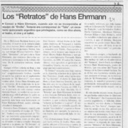 Los "Retratos" de Hans Ehrmann  [artículo] Sergio ramón Fuentealba.
