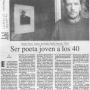 Ser poeta joven a los 40  [artículo] I. I.