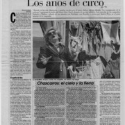Los años de circo  [artículo] Rocío Lineros.